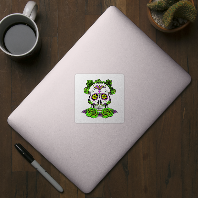 Dia De Los Muertos, Sugar Skull Design by PugSwagClothing